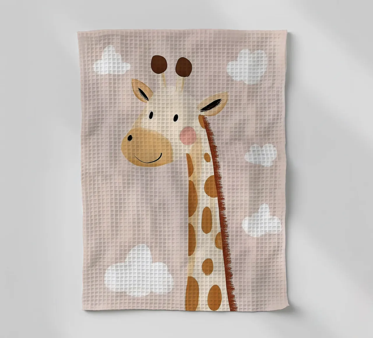 Poster con una graziosa giraffa, stampa per l'asilo nido, stampe safari per la stanza dei giochi canovaccio da cucina da Little Lola