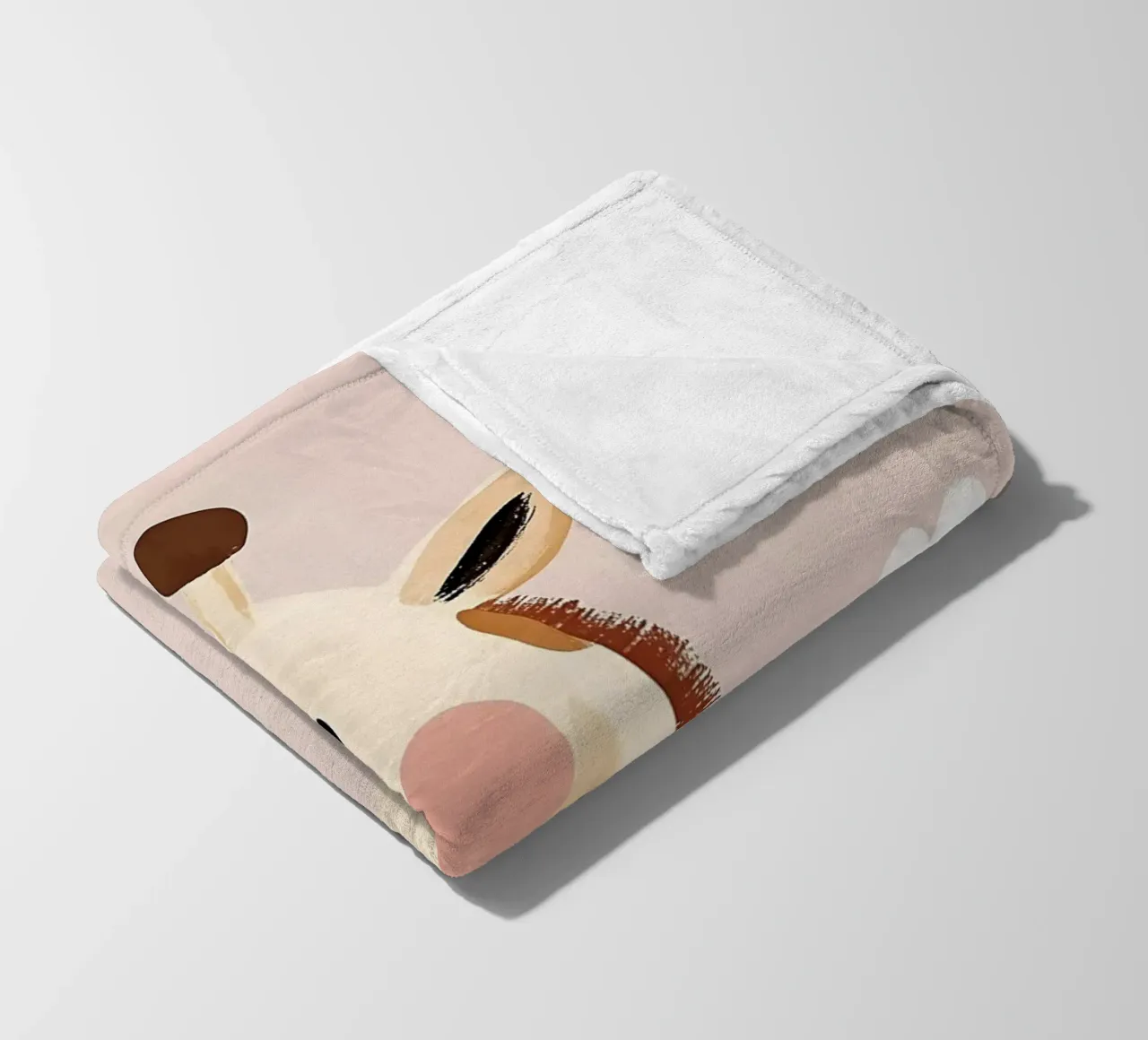 Cute Giraffe Poster, Nursery Print, Playroom Safari Prints fleece blanket by Little Lola