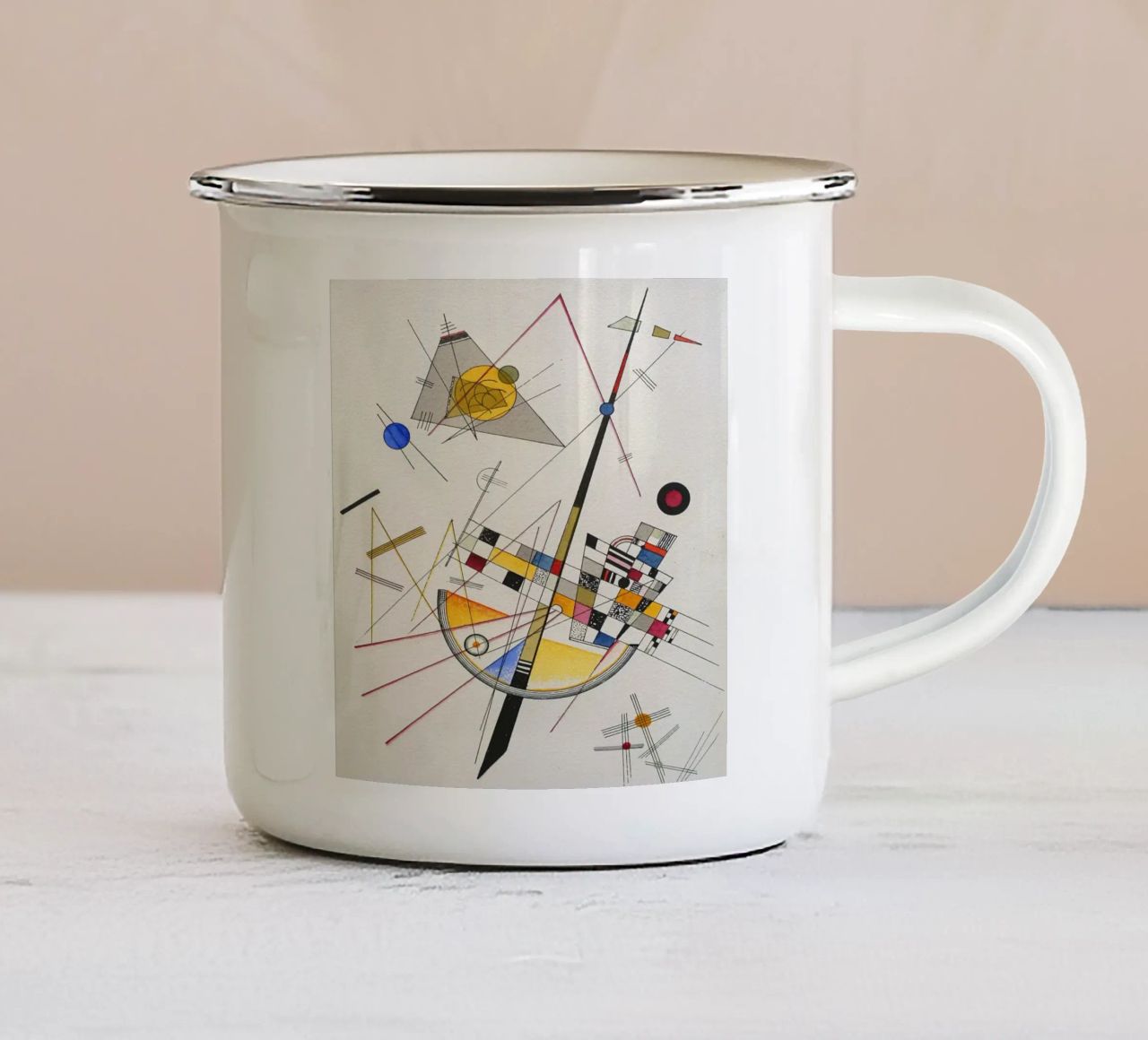 Wassily kandinsky Composizione tazza in smalto da 50 masterpieces
