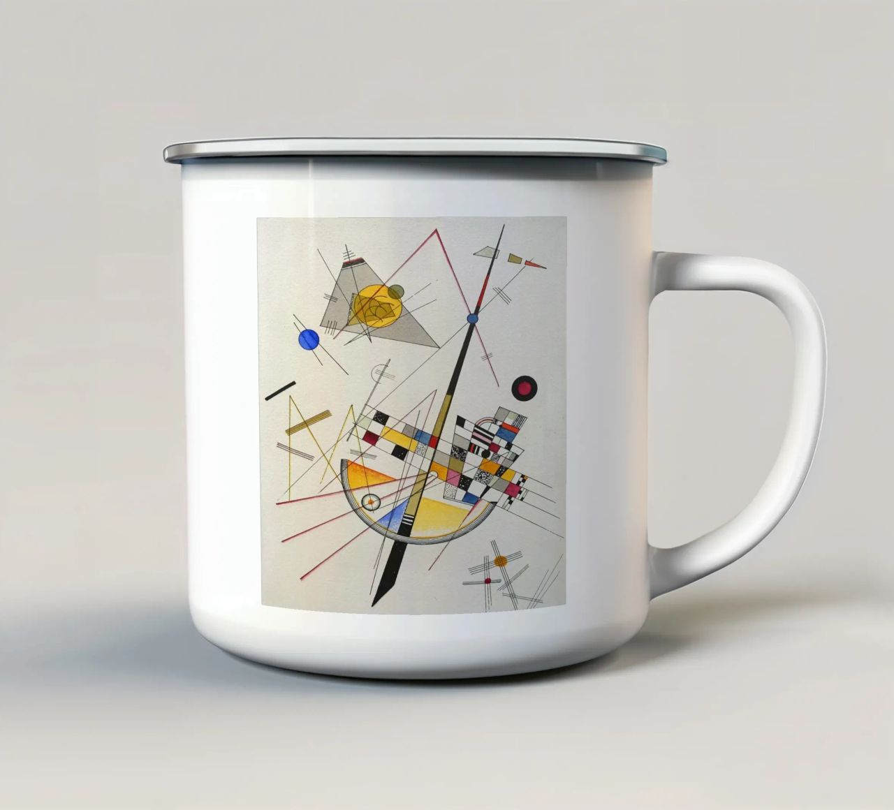 Wassily kandinsky Composizione tazza in smalto da 50 masterpieces