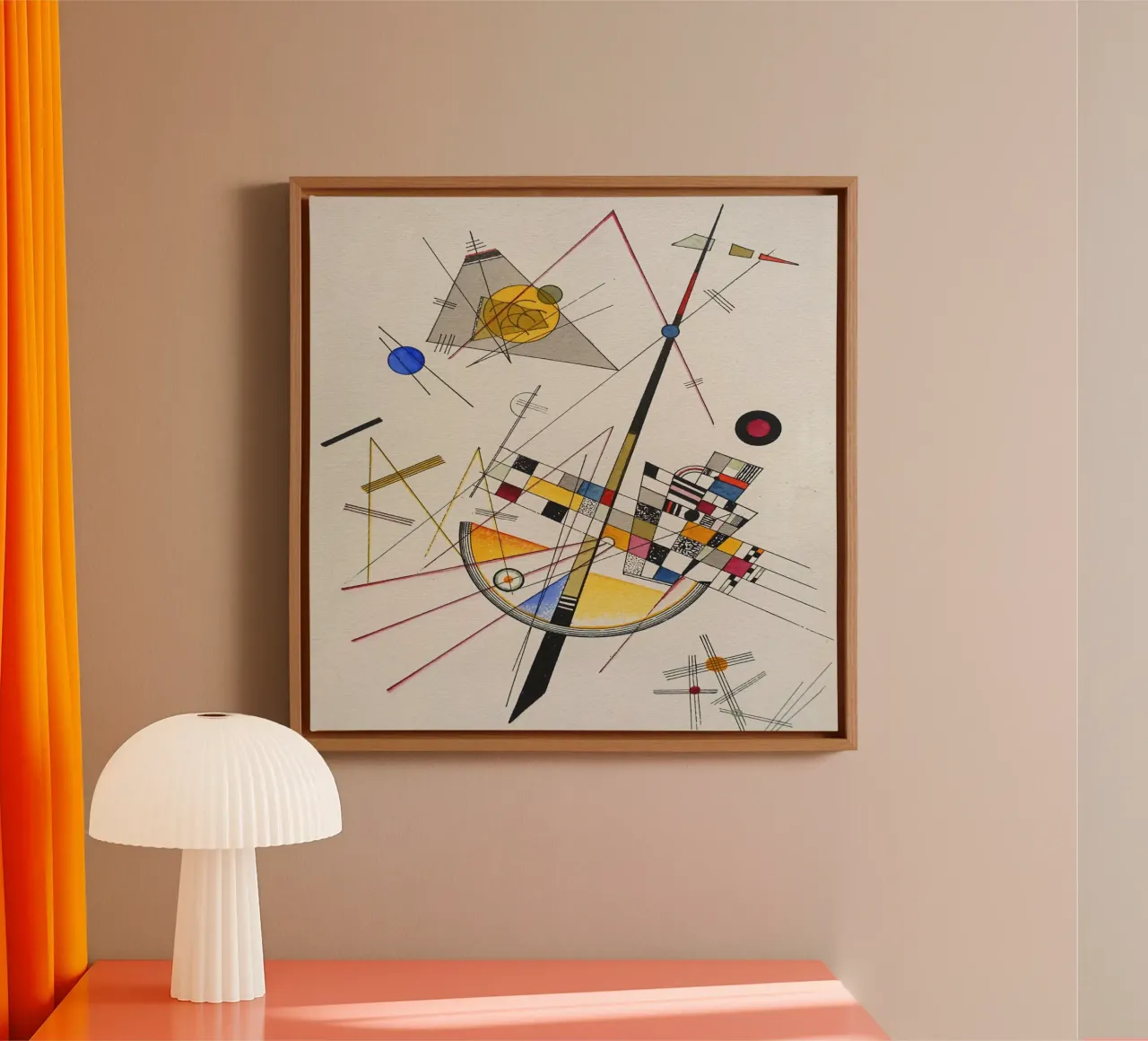 Wassily kandinsky Compositie canvas met Baklijst van 50 masterpieces