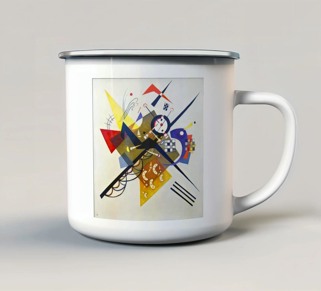 Wassily kandinsky Composizione tazza in smalto da 50 masterpieces
