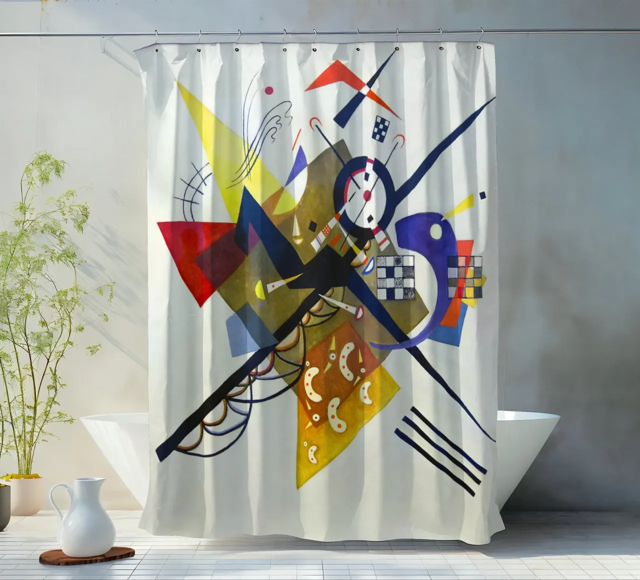Wassily kandinsky Composition shower curtain by 50 masterpieces