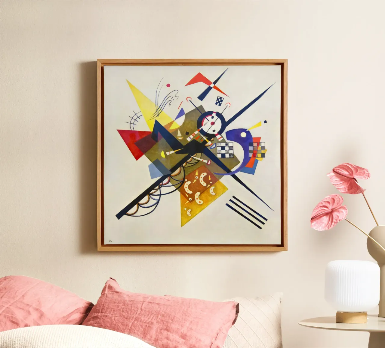 Wassily kandinsky Compositie canvas met Baklijst van 50 masterpieces