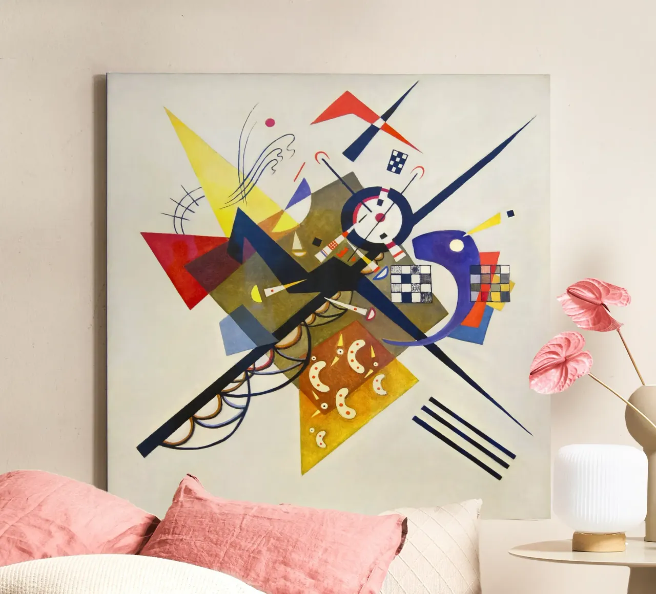 Wassily kandinsky Compositie canvas met Baklijst van 50 masterpieces