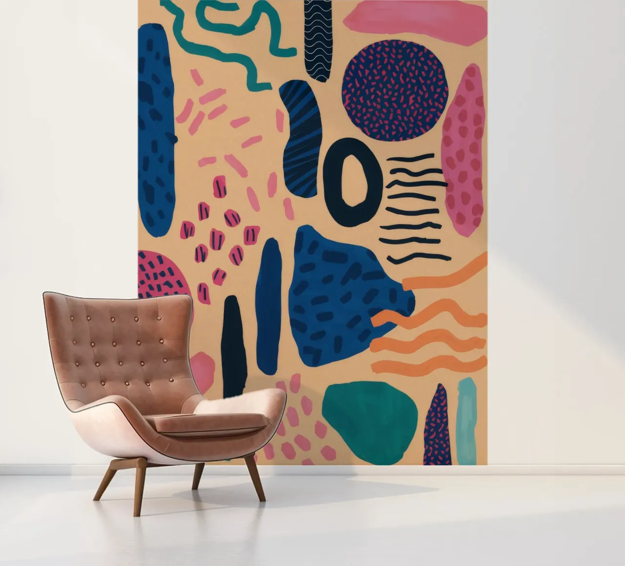 Abstract patroonenspel fotobehang van Haven Mirage