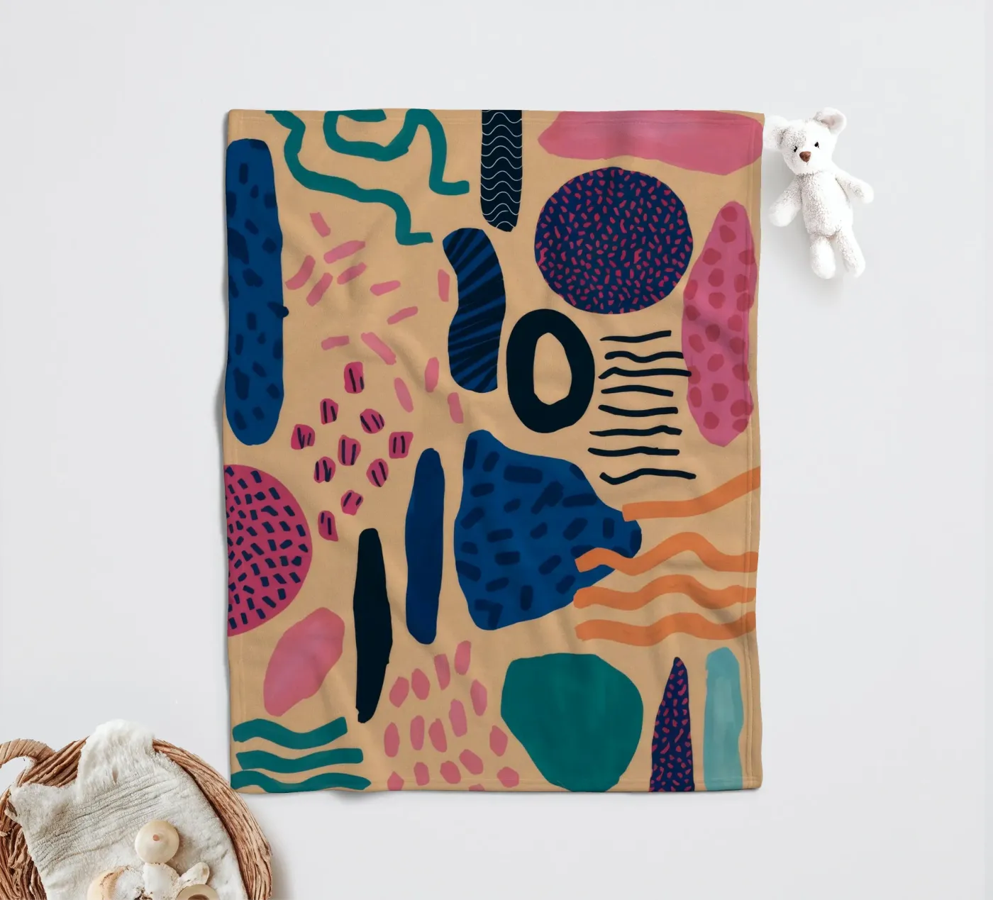 Abstract patroonenspel fleecedeken van Haven Mirage