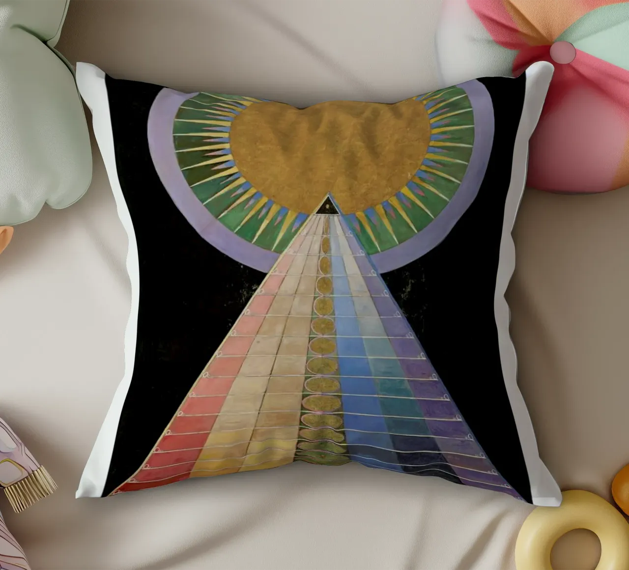 Hilma af Klint - Altarpiece, No. 1 II decorative cushion by Vintage by JUNIQE