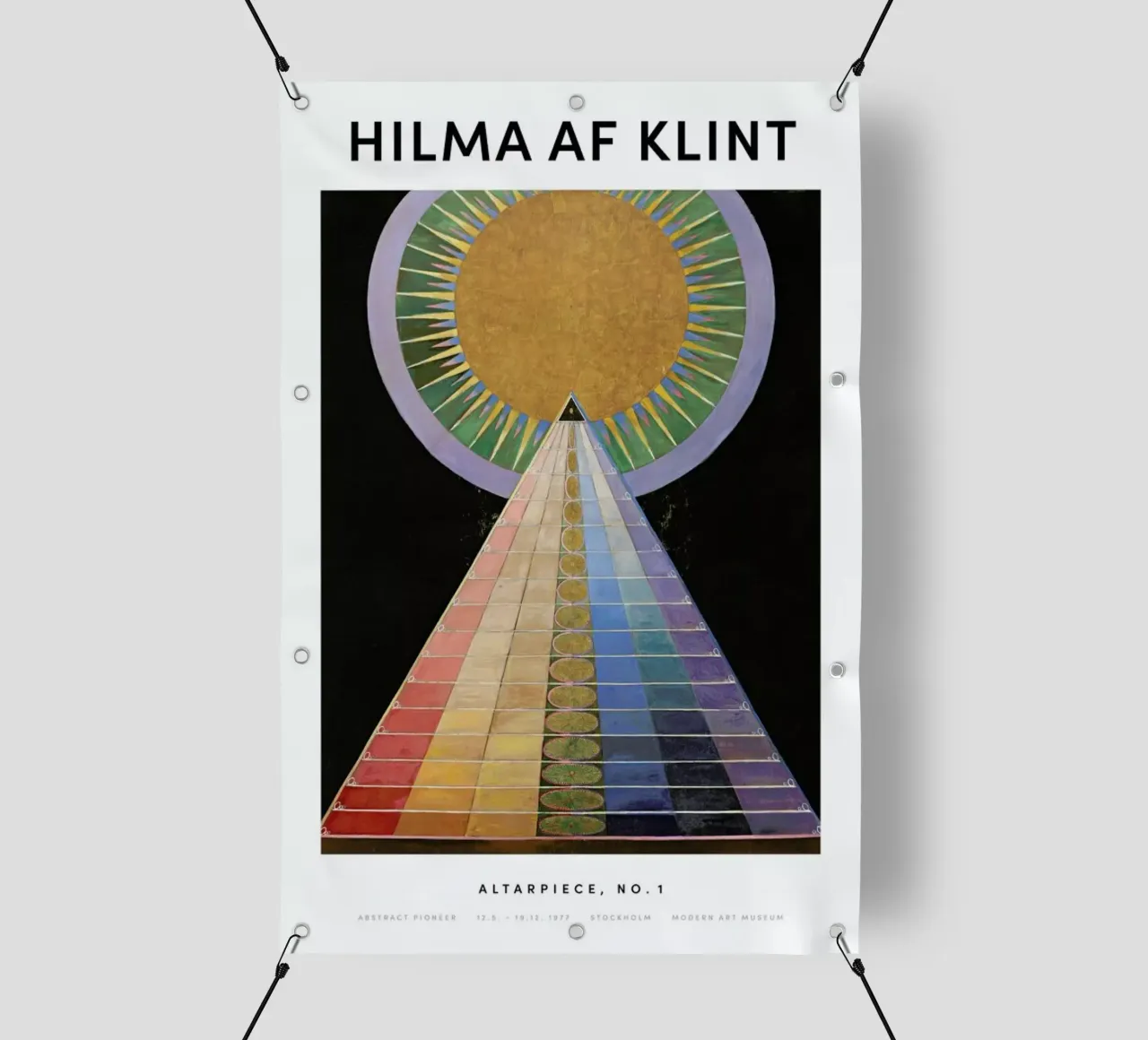 Hilma af Klint - Altarpiece, No. 1 II telo in pvc da Vintage by JUNIQE