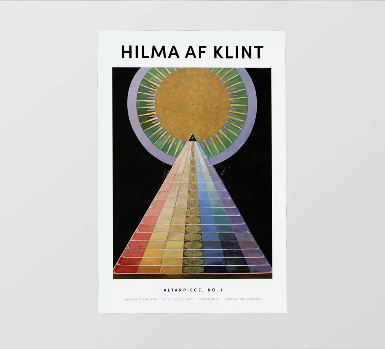 Hilma af Klint - Altarpiece, No. 1 II telo in pvc da Vintage by JUNIQE