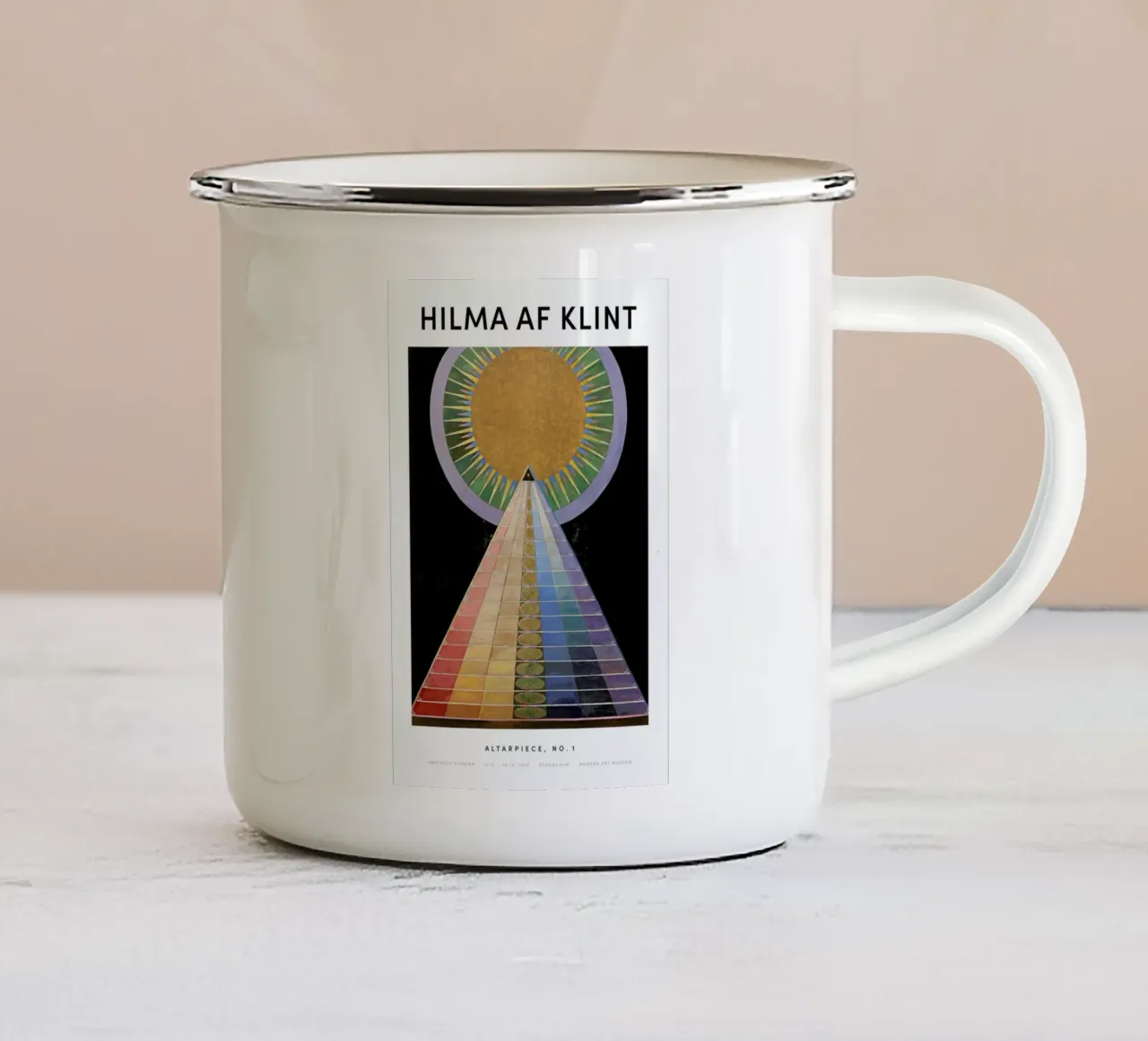 Hilma af Klint - Altarpiece, No. 1 II mug en émail de Vintage by JUNIQE