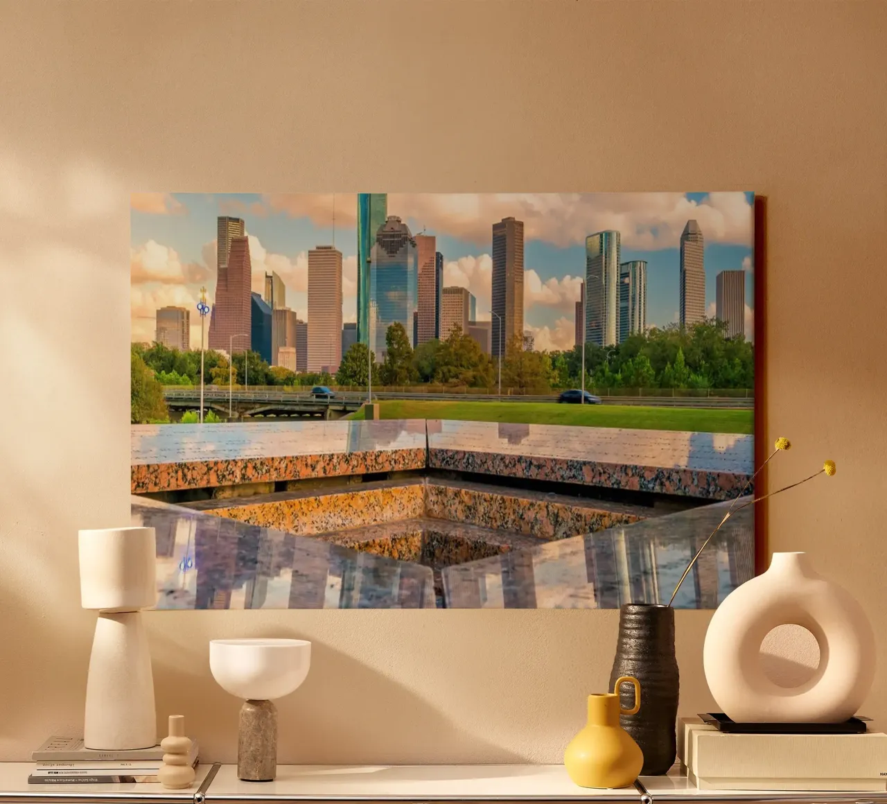 Houston, VS canvas met Baklijst van PhotoVibe Decor
