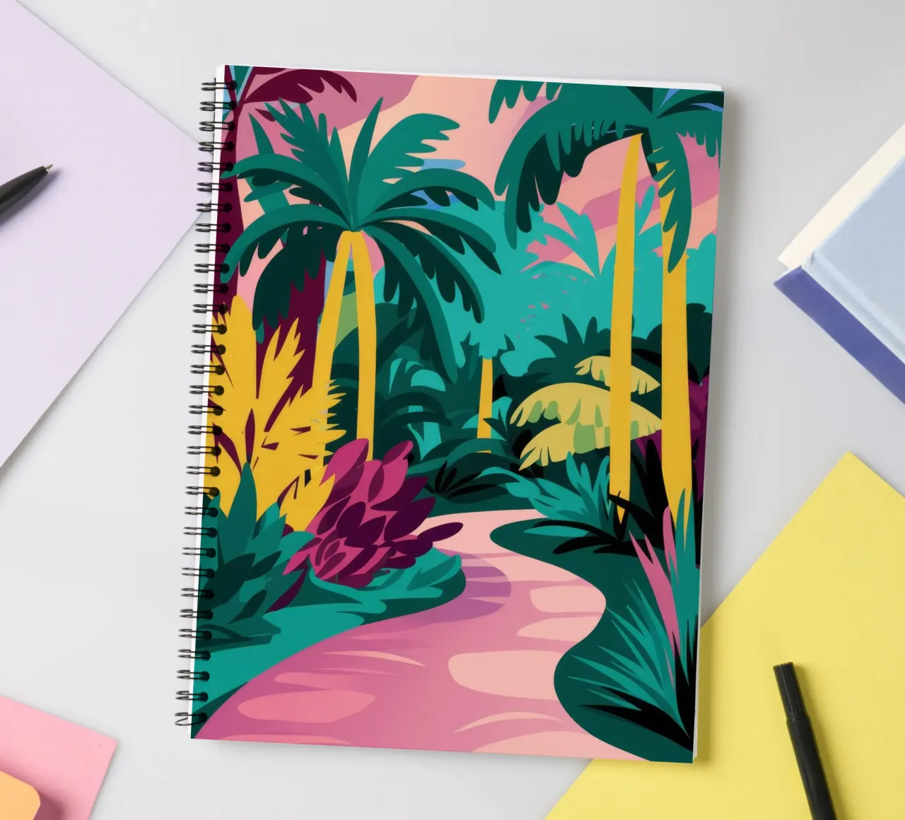 Pathway Paradise Beckons spiral notebook by Haven Mirage