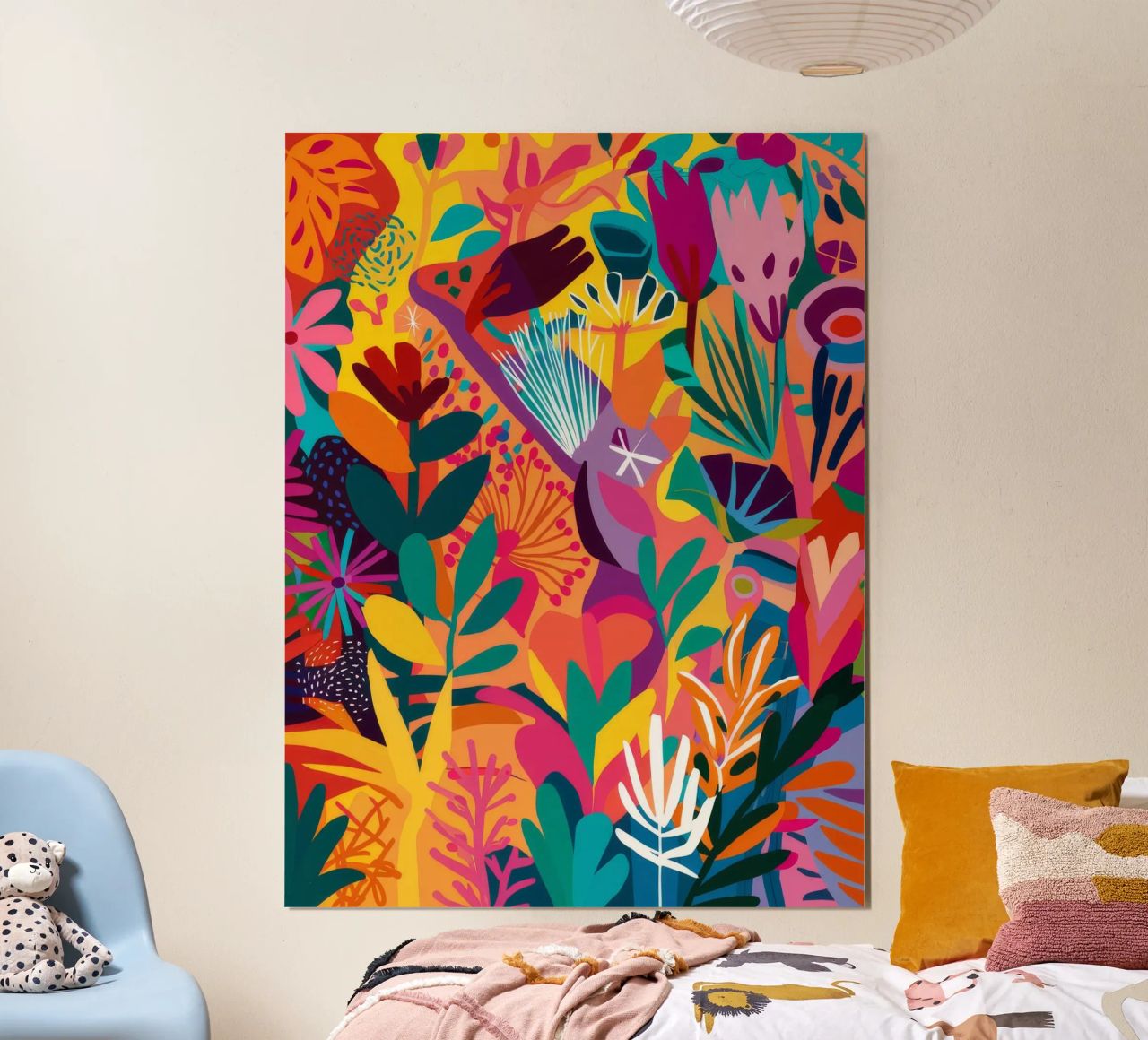 Fantaisie florale ardente poster de Haven Mirage