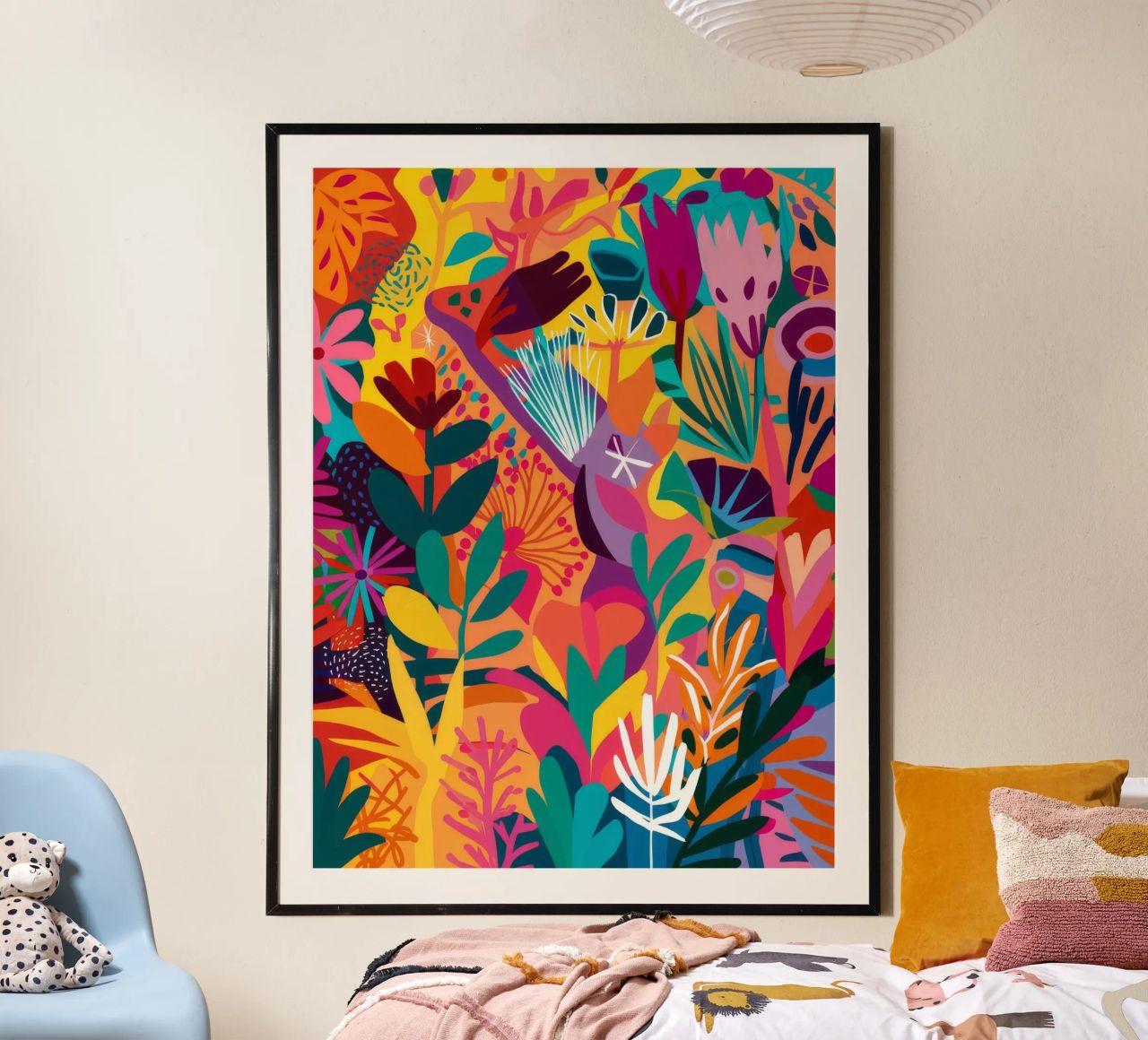 Fantaisie florale ardente poster de Haven Mirage