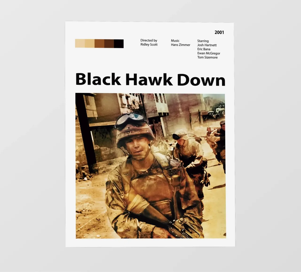 Black Hawk Down pellicola backlit da The Movie Wall