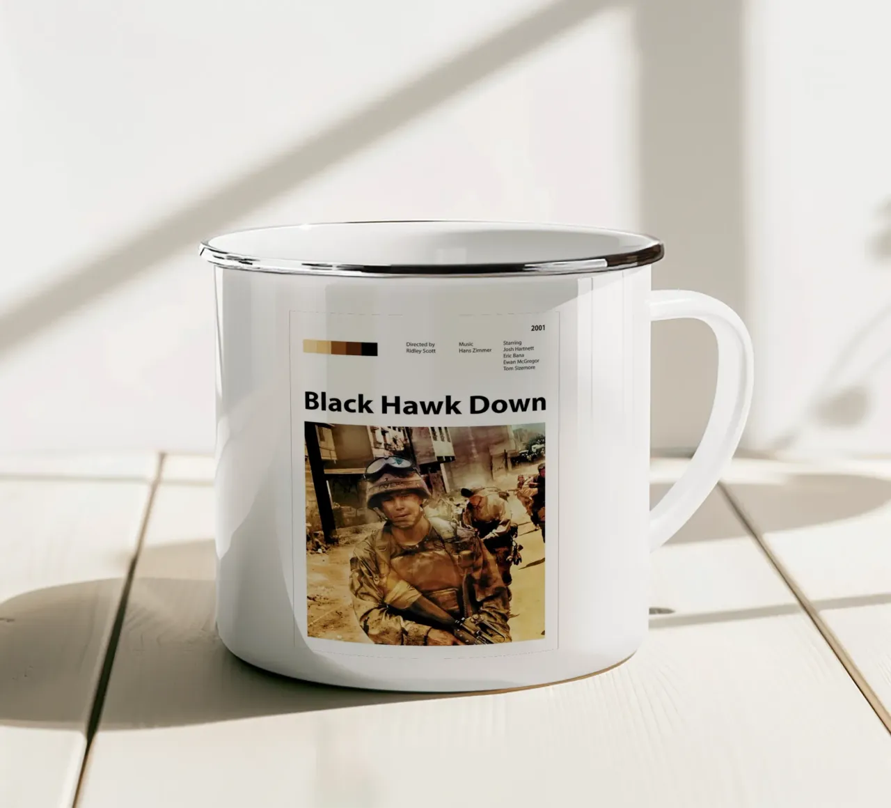 Black Hawk Down tazza in smalto da The Movie Wall
