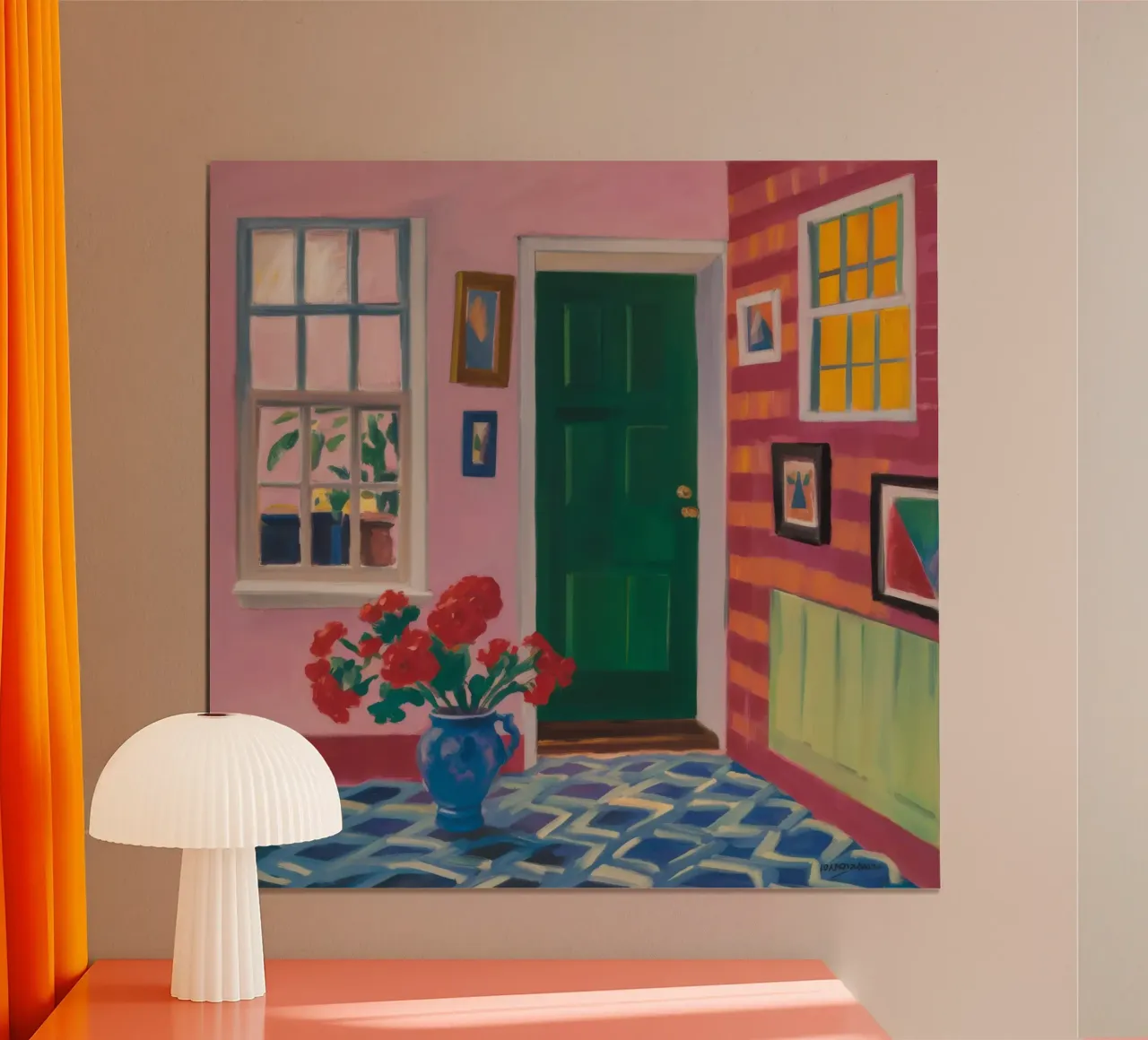 Vista Verdant Doorway poster con telaio in plastica da Haven Mirage