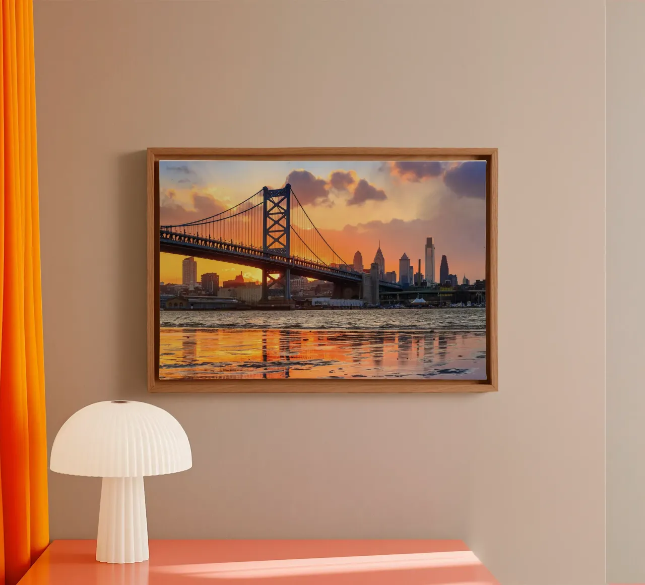 Filadelfia, USA tela con Cornice a cassetta da PhotoVibe Decor