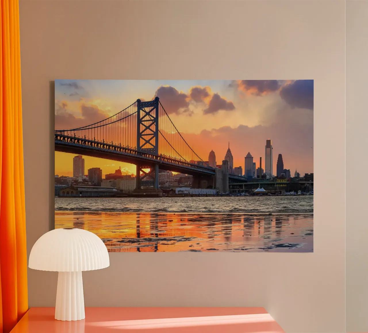 Filadelfia, USA tela con Cornice a cassetta da PhotoVibe Decor