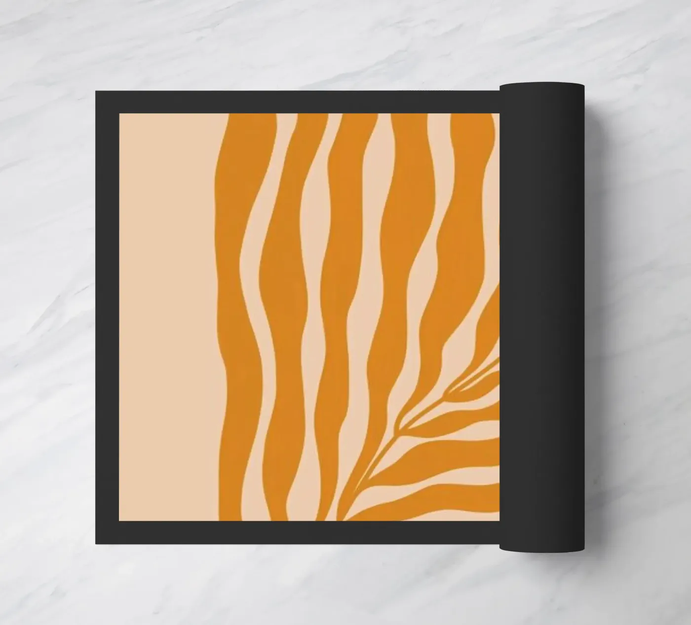 Orange Leaf Fußmatte von Galaxy Eyes