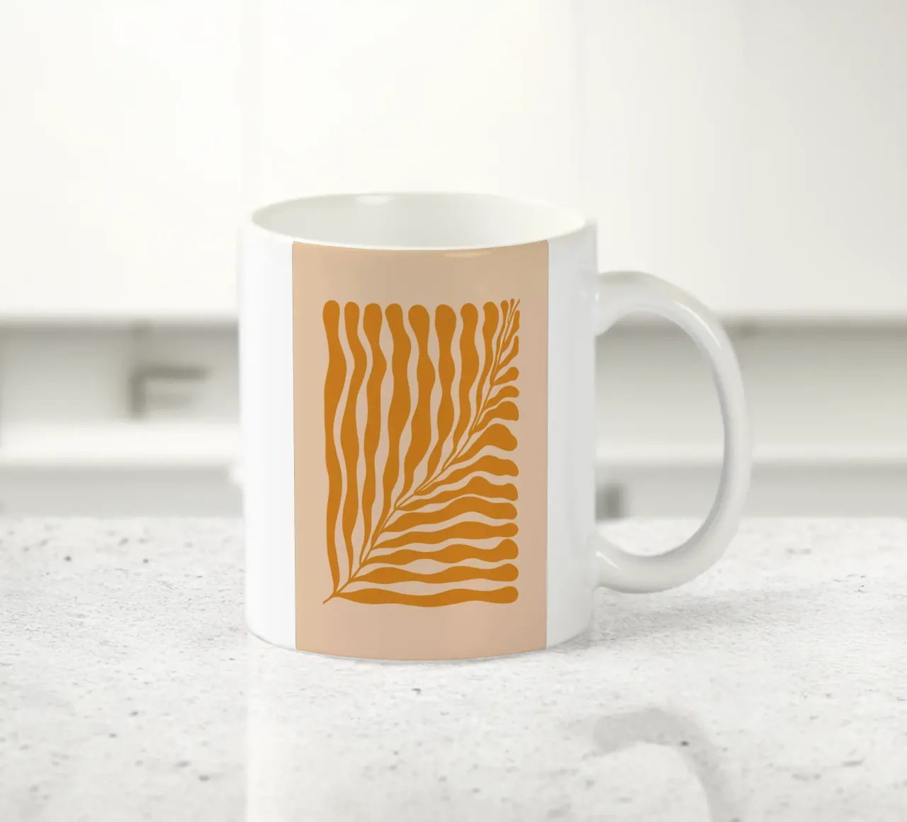 Orange Leaf ceramic mug by Galaxy Eyes
