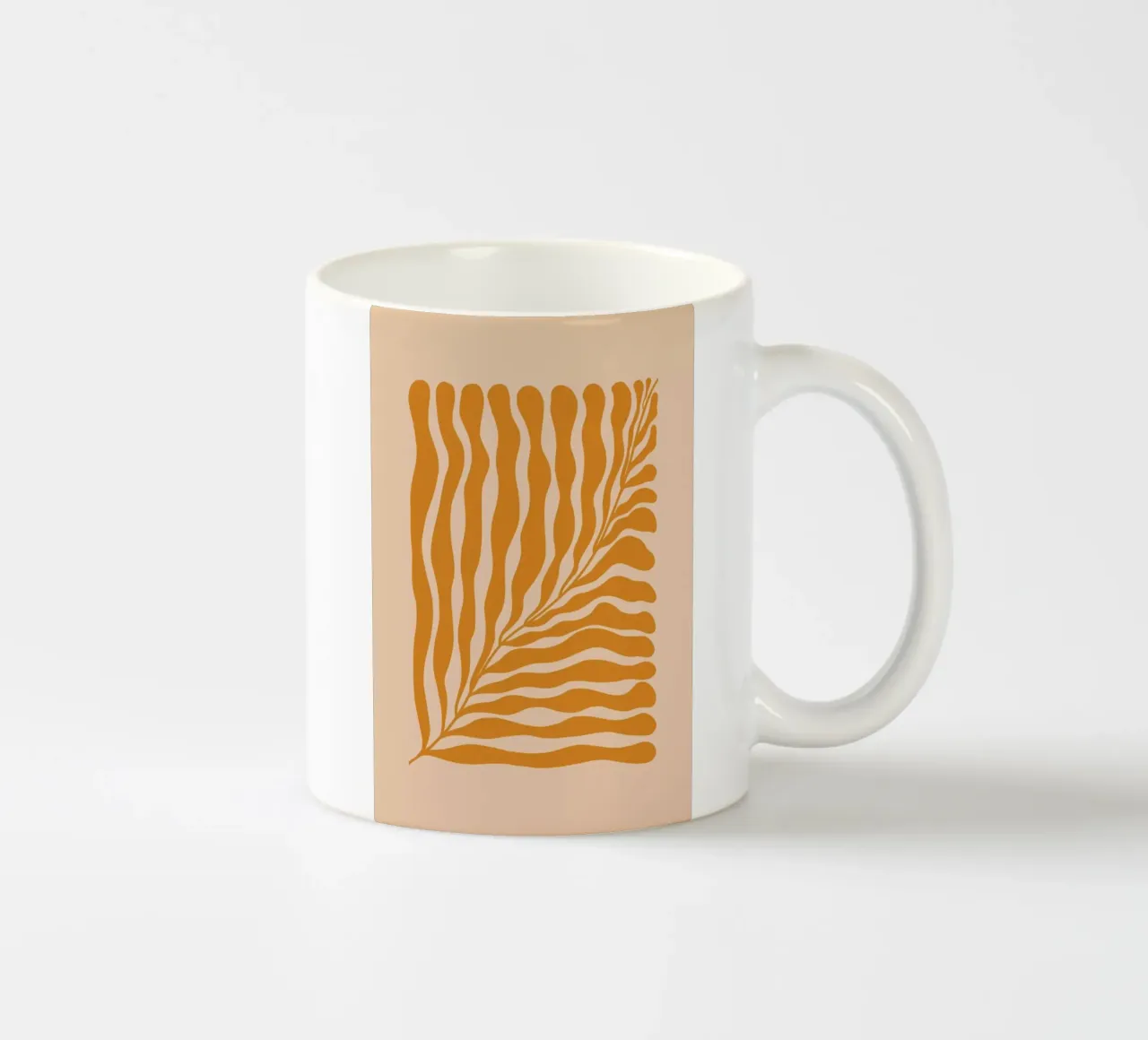 Orange Leaf ceramic mug by Galaxy Eyes