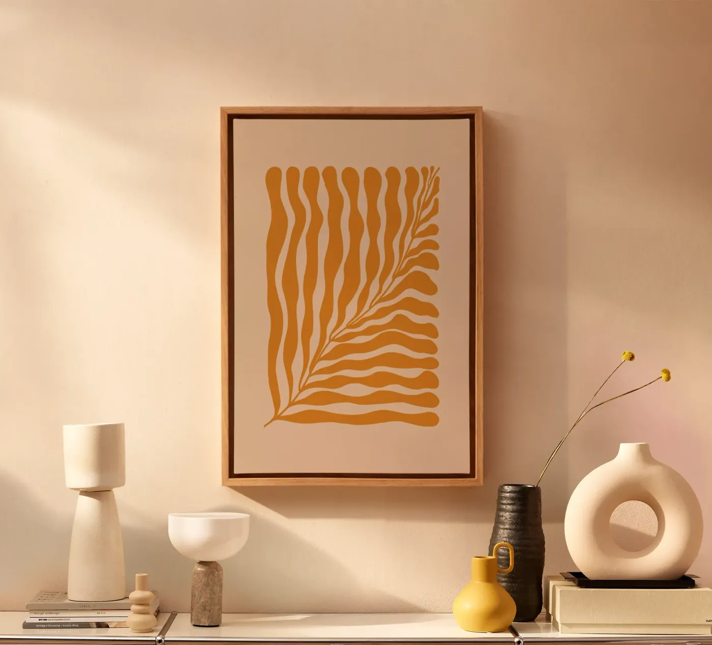 Orange Leaf canvas by Galaxy Eyes