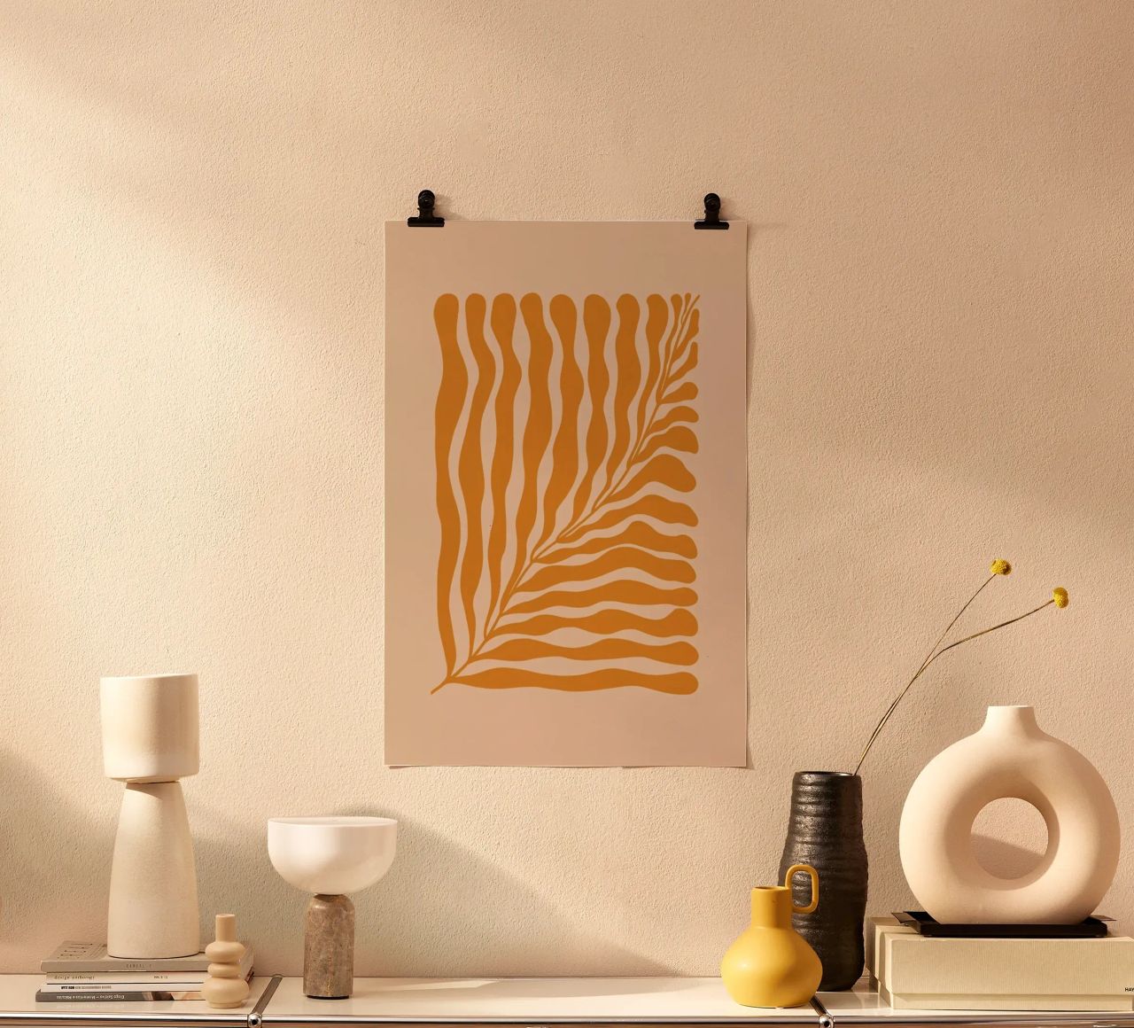Orange Leaf Poster von Galaxy Eyes