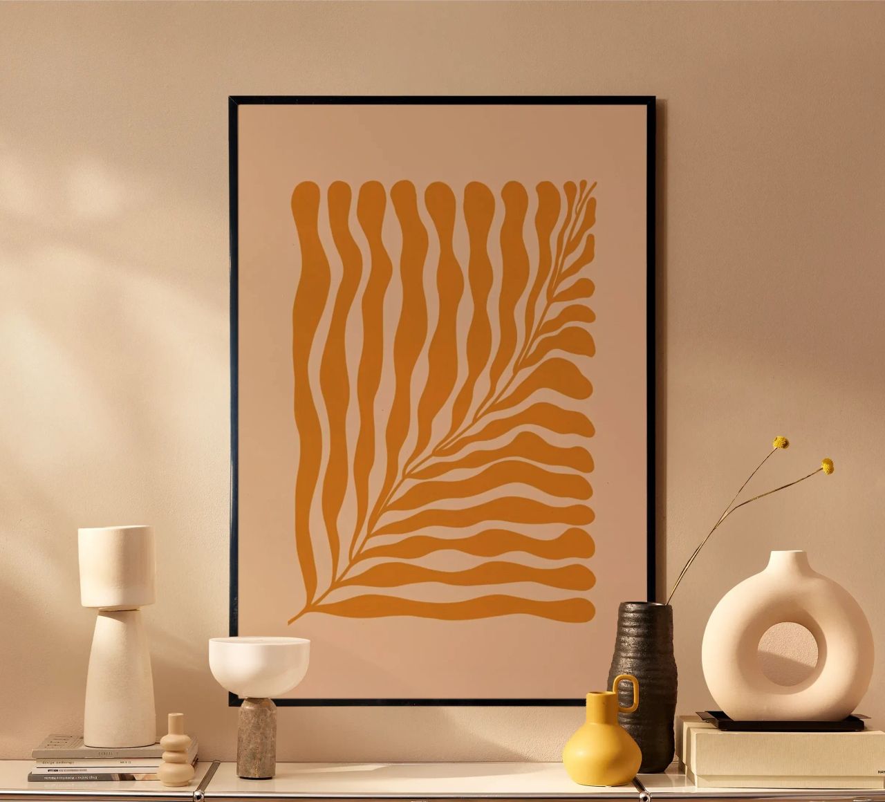 Orange Leaf Poster von Galaxy Eyes