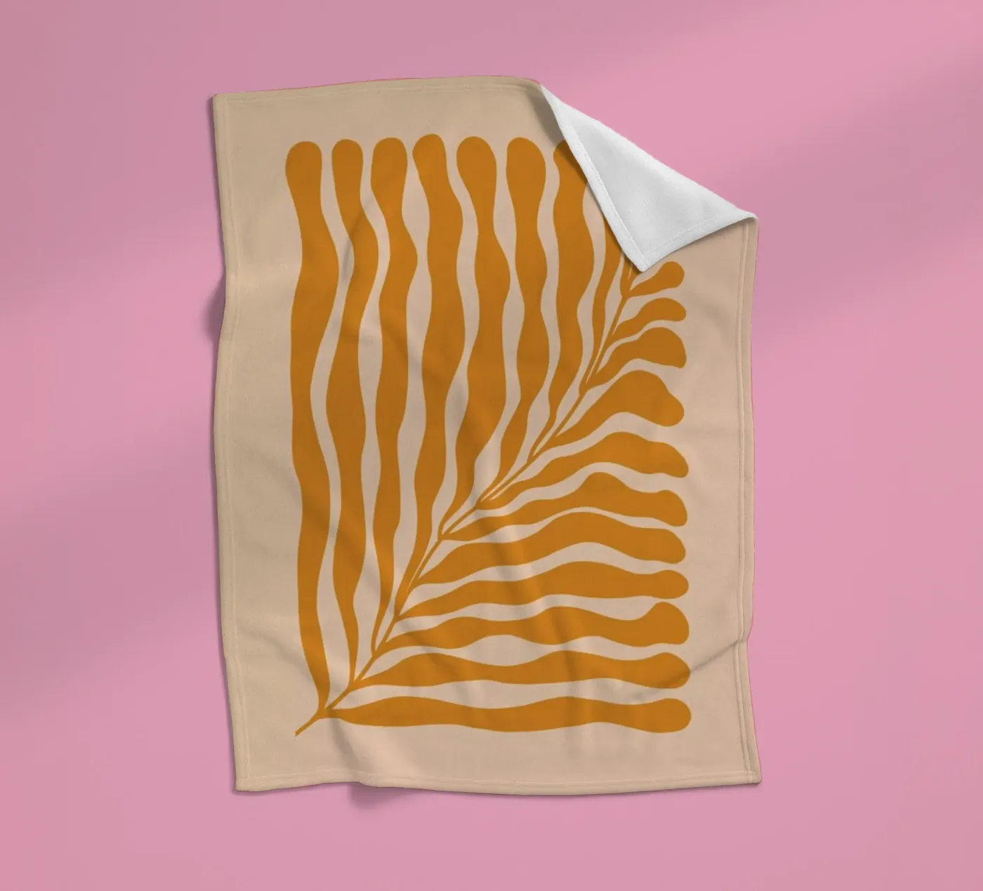 Orange Leaf Fleecedecke von Galaxy Eyes