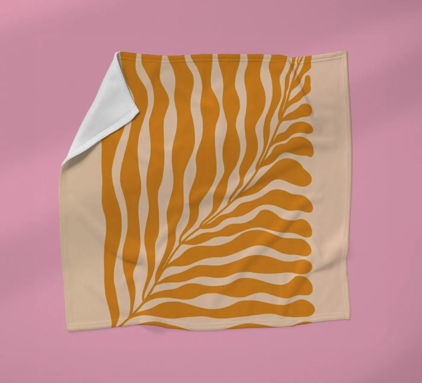 Orange Leaf Fleecedecke von Galaxy Eyes