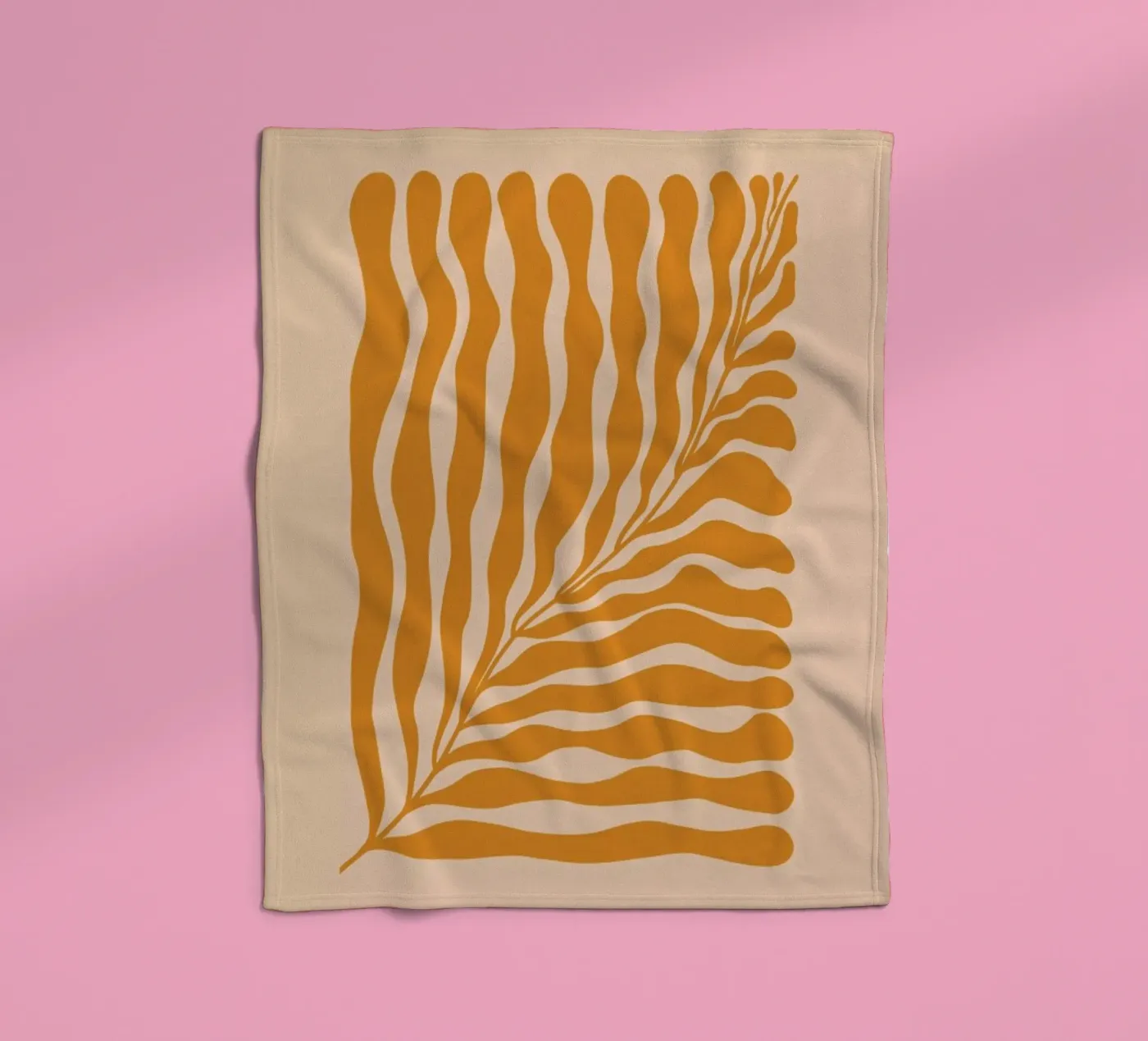 Orange Leaf Fleecedecke von Galaxy Eyes