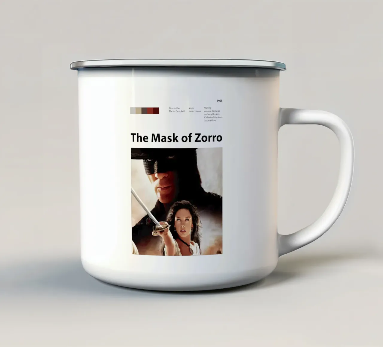 La maschera di Zorro tazza in smalto da The Movie Wall