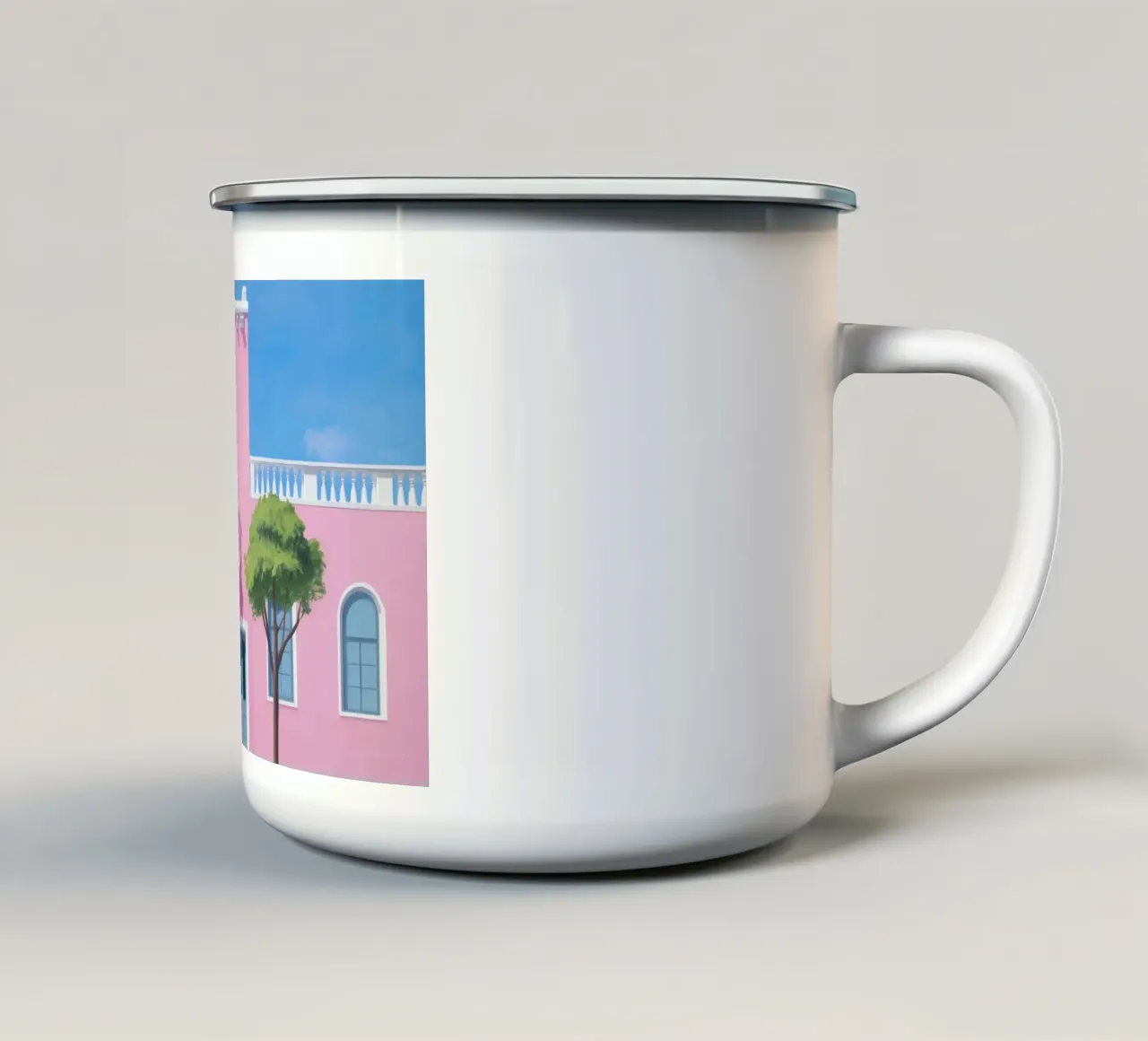 Pink Villa Serenity tazza in smalto da Haven Mirage