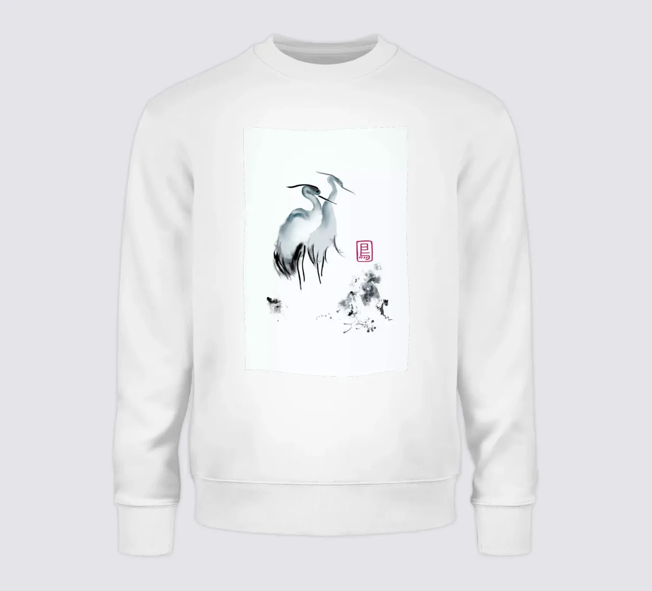 Cranes Of Mist II felpa da Flora & Fauna