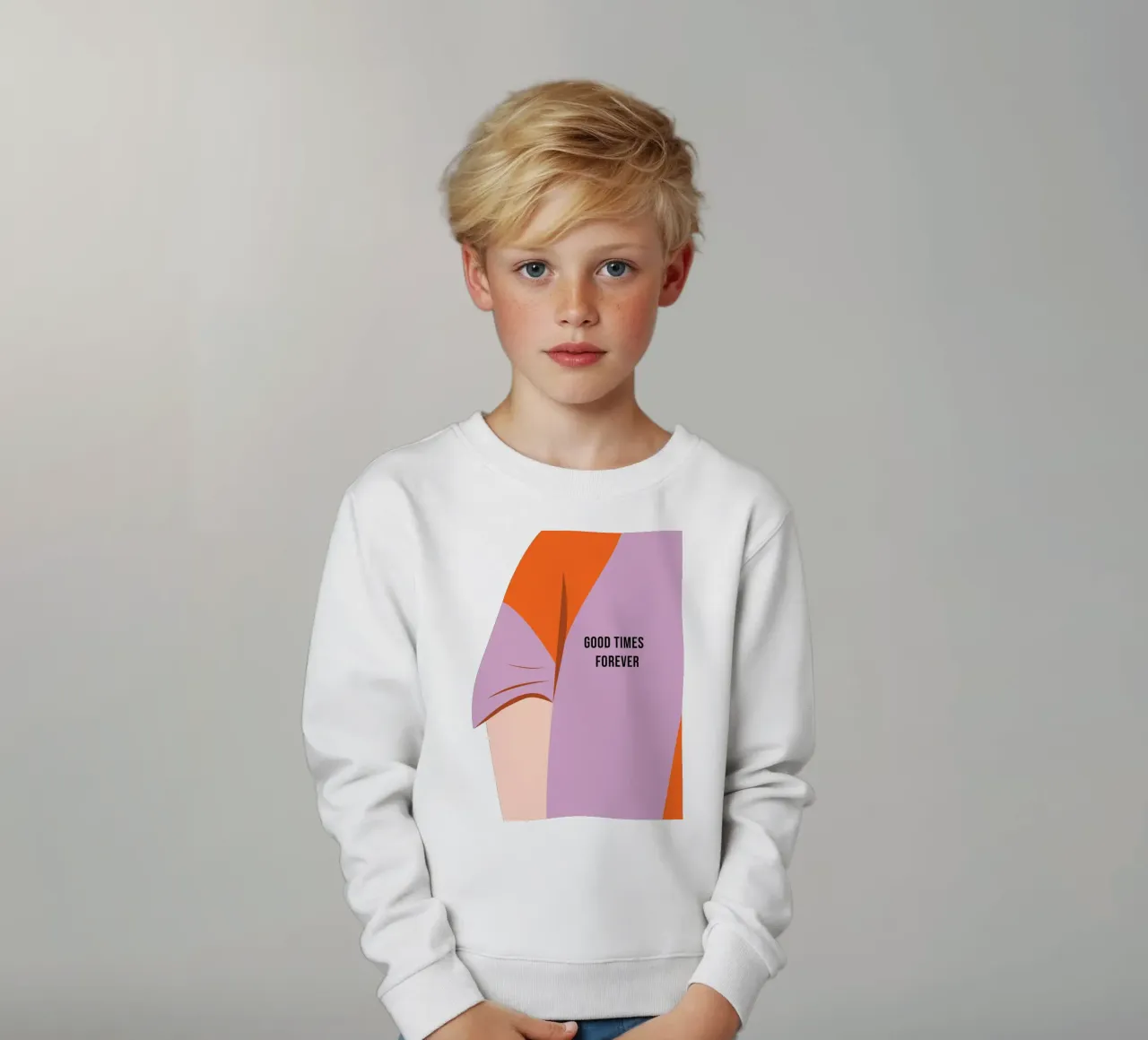 BOY. GOOD TIMES FOREVER. (In 3 Farben verfügbar) felpa bambino da FRICKE DESIGN