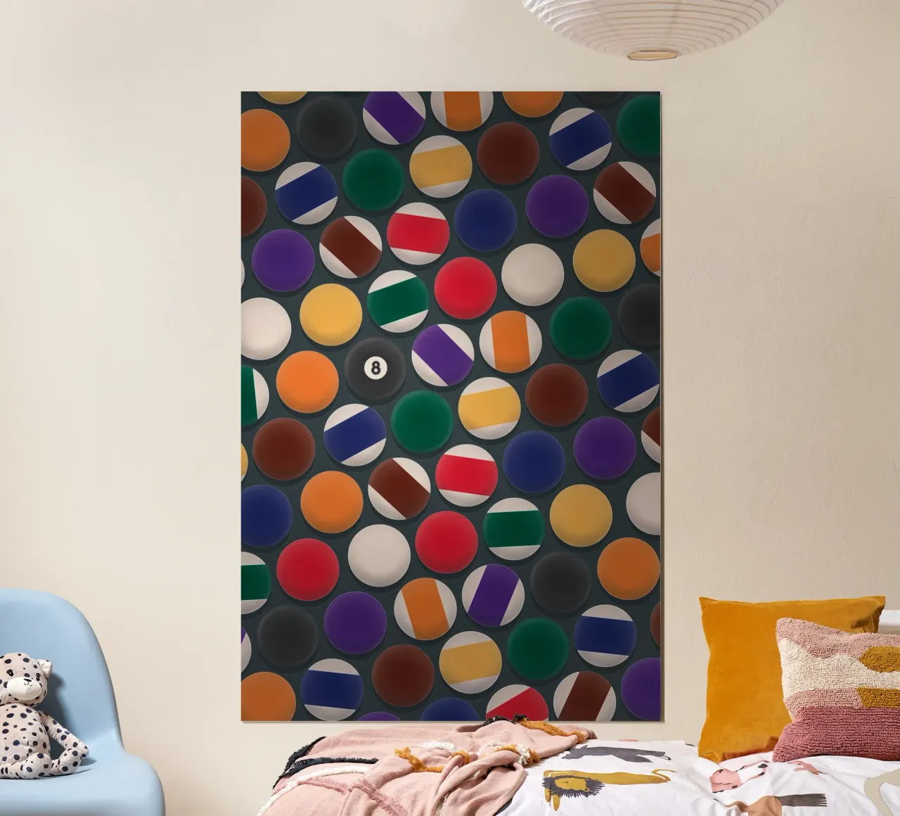 Palle da biliardo poster con telaio in plastica da athlete.art