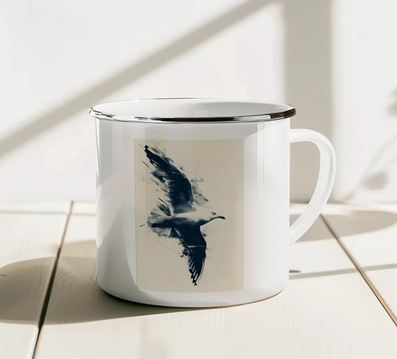 Möwe Vintage Kunst tazza in smalto da WILD ART