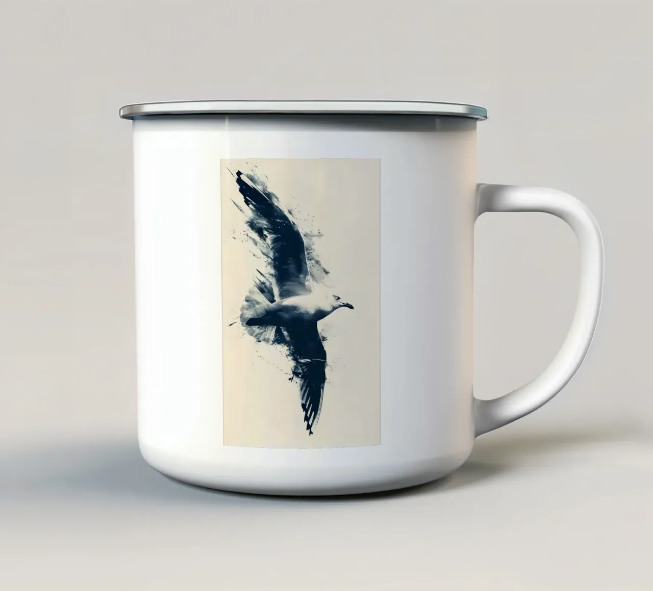 Möwe Vintage Kunst tazza in smalto da WILD ART