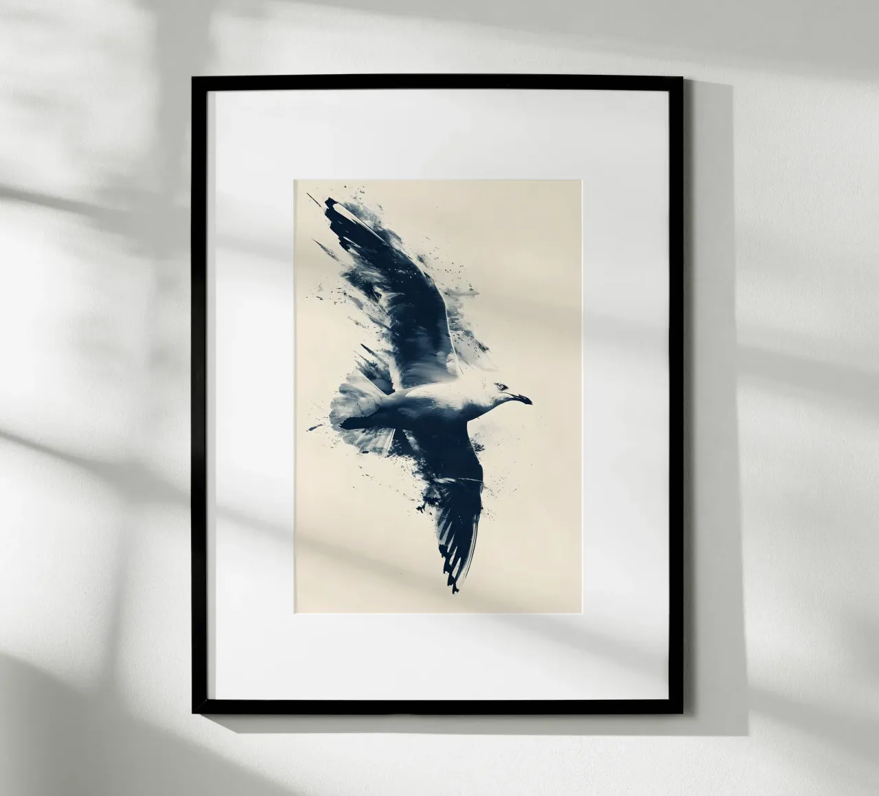 Möwe Vintage Kunst poster con telaio in plastica da WILD ART
