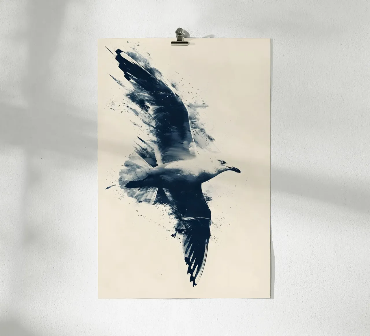 Möwe Vintage Kunst poster con telaio in plastica da WILD ART