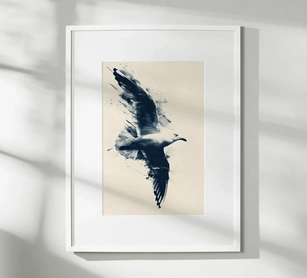 Möwe Vintage Kunst poster con telaio in plastica da WILD ART