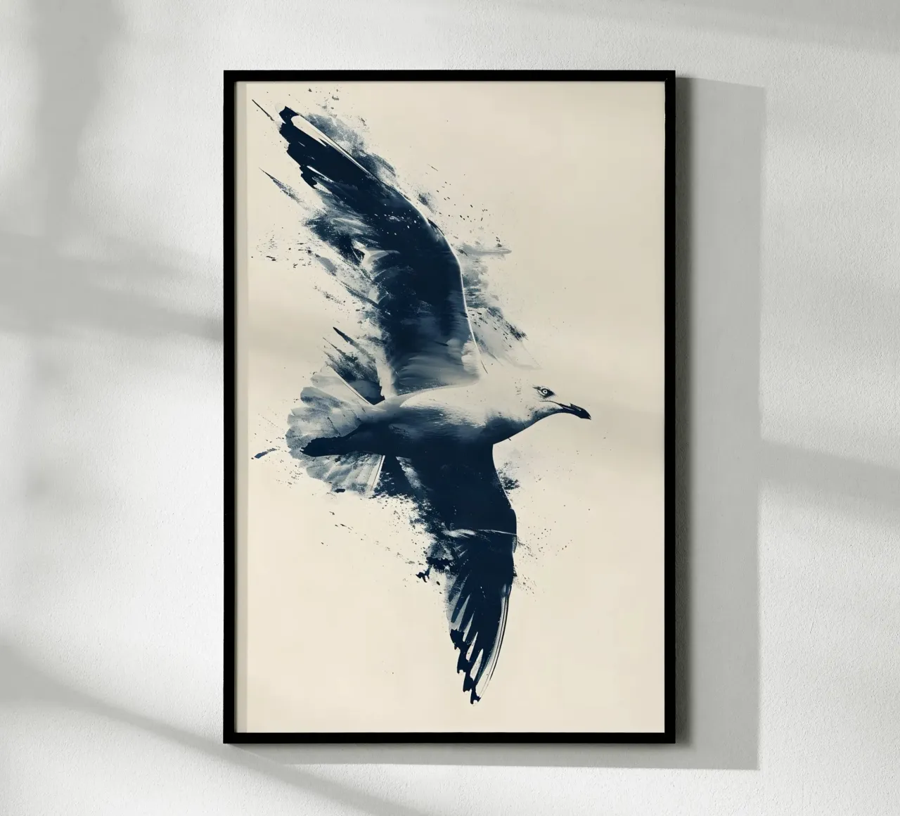 Möwe Vintage Kunst poster con telaio in plastica da WILD ART