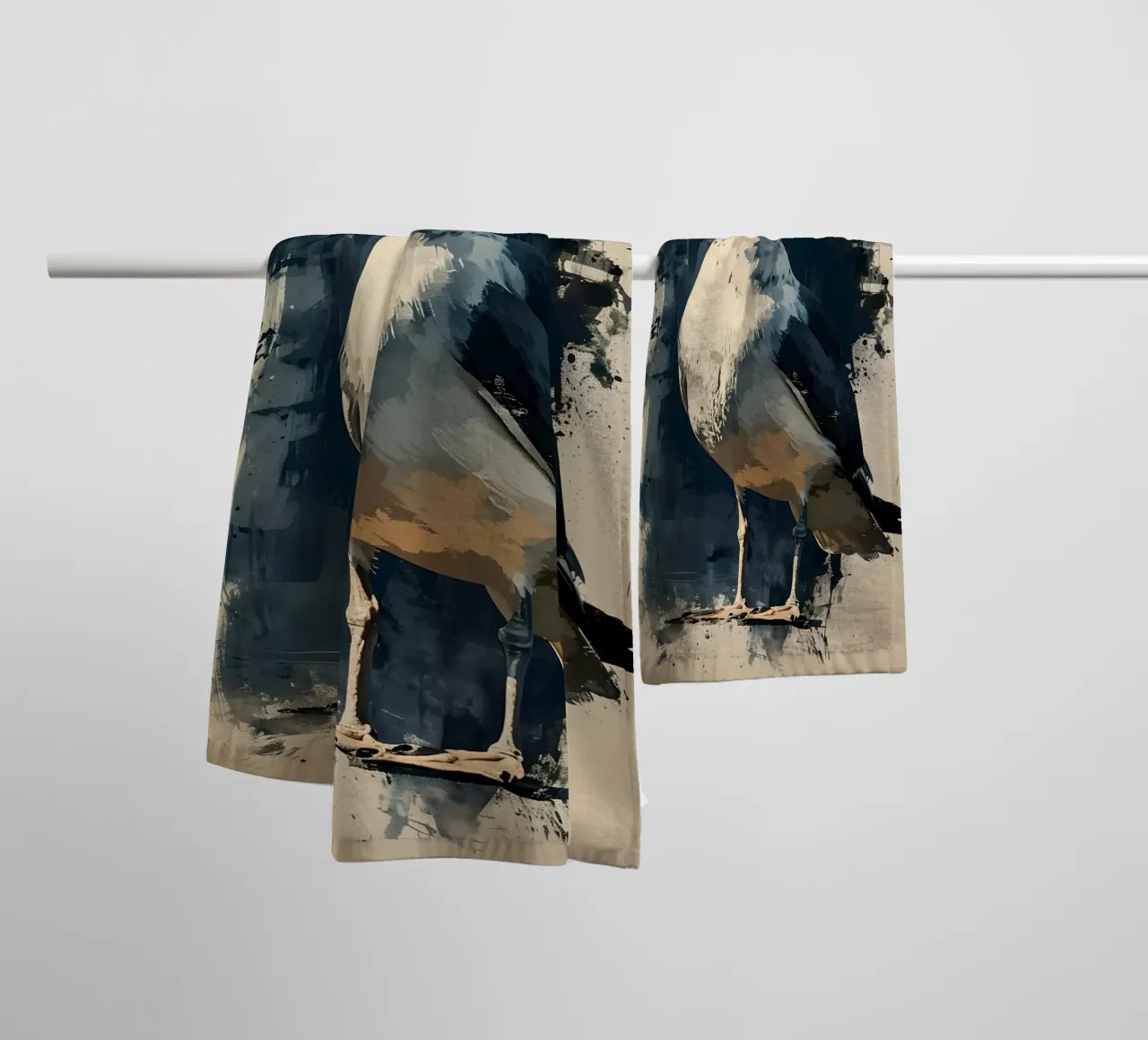Möwe vintage Porträt asciugamano da bagno da WILD ART