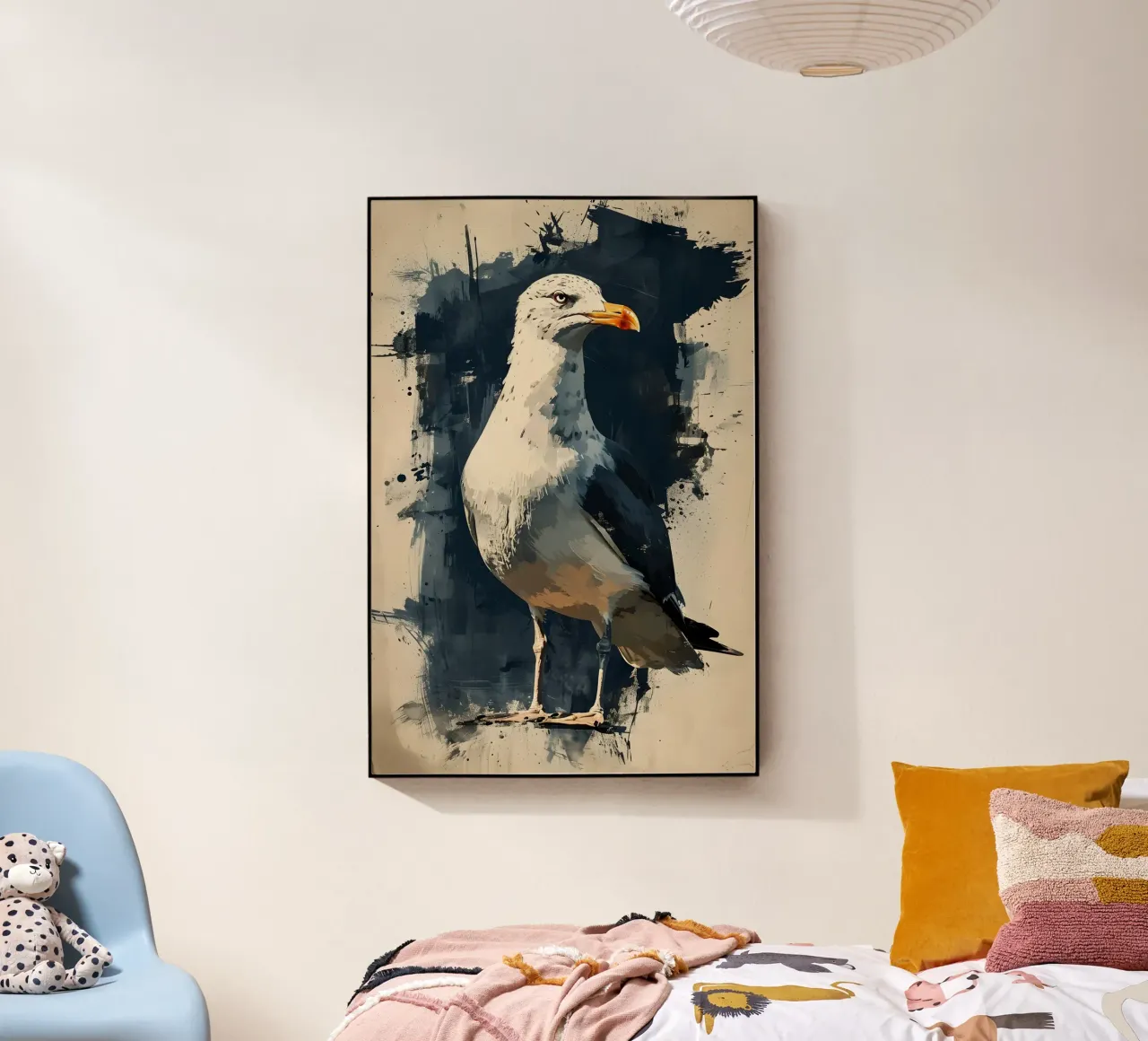 Möwe vintage Porträt acrylic glass by WILD ART