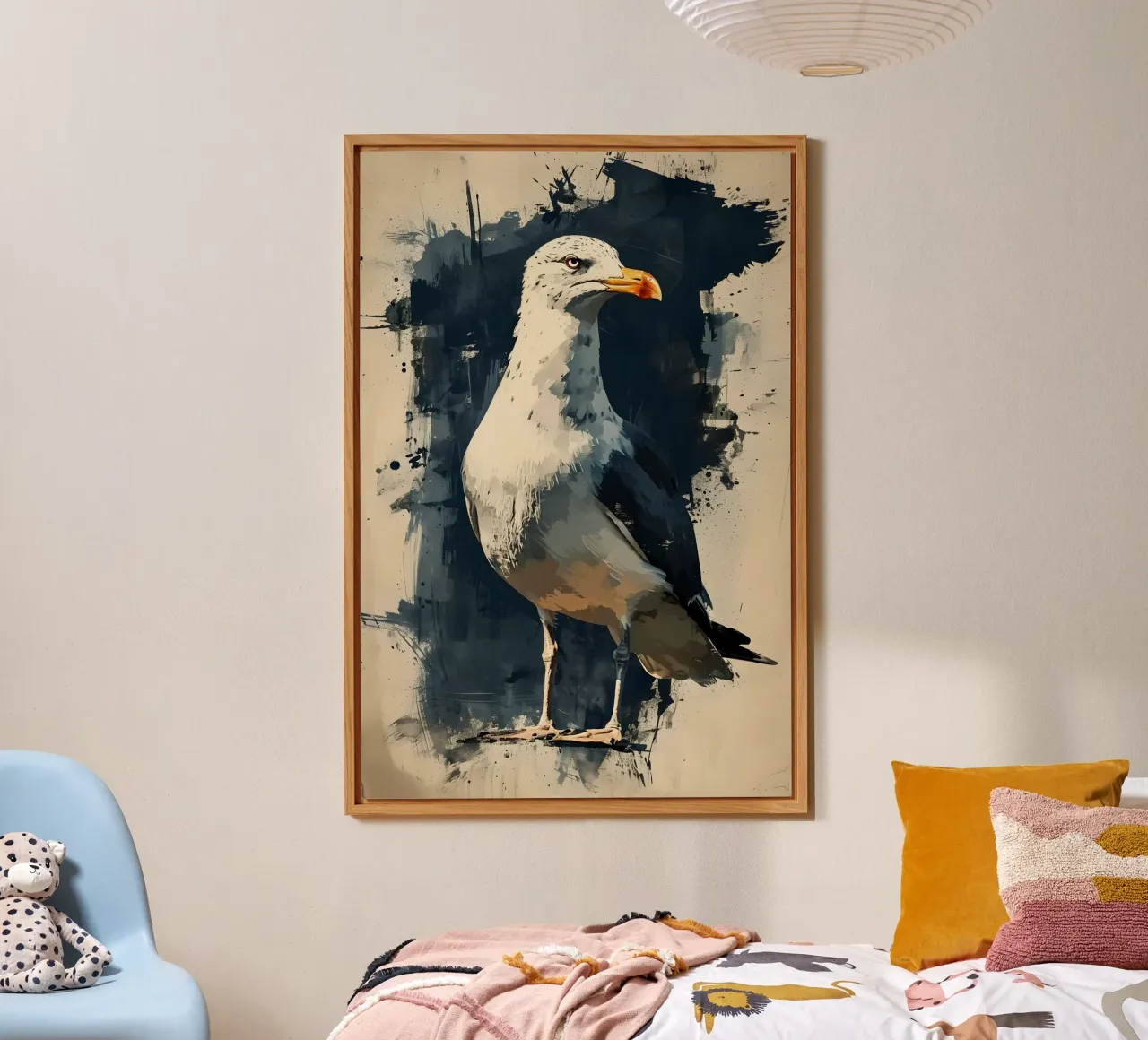 Möwe vintage Porträt alluminio dibond da WILD ART