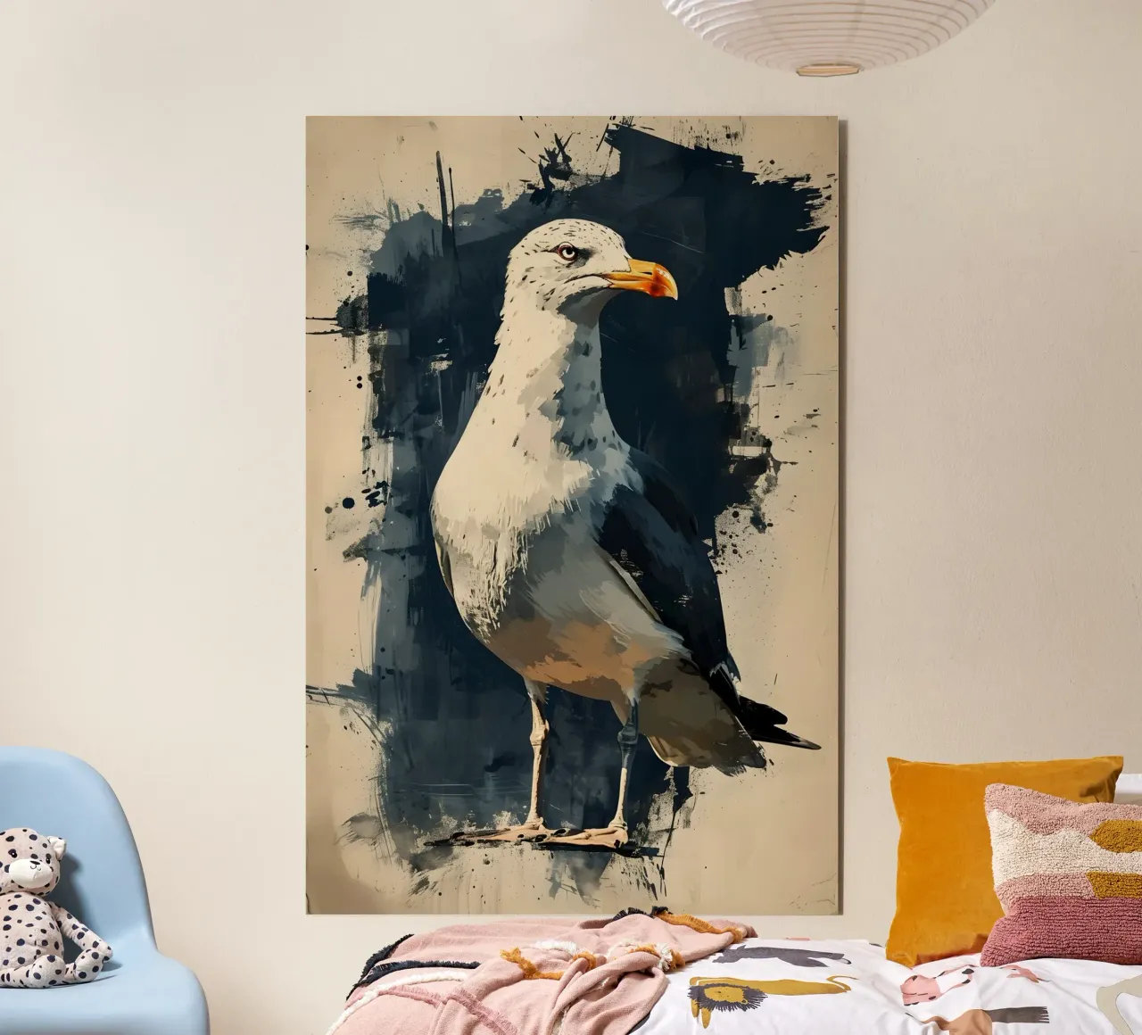 Möwe vintage Porträt alluminio dibond da WILD ART