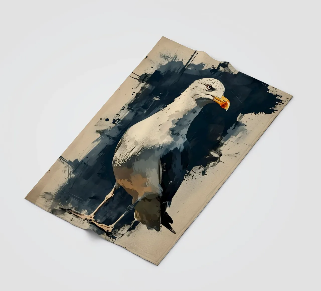 Möwe vintage Porträt coperta in pile da WILD ART