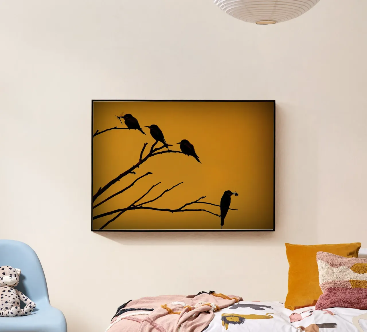 Mangiatori di api al crepuscolo plexiglass da PhotoVibe Decor